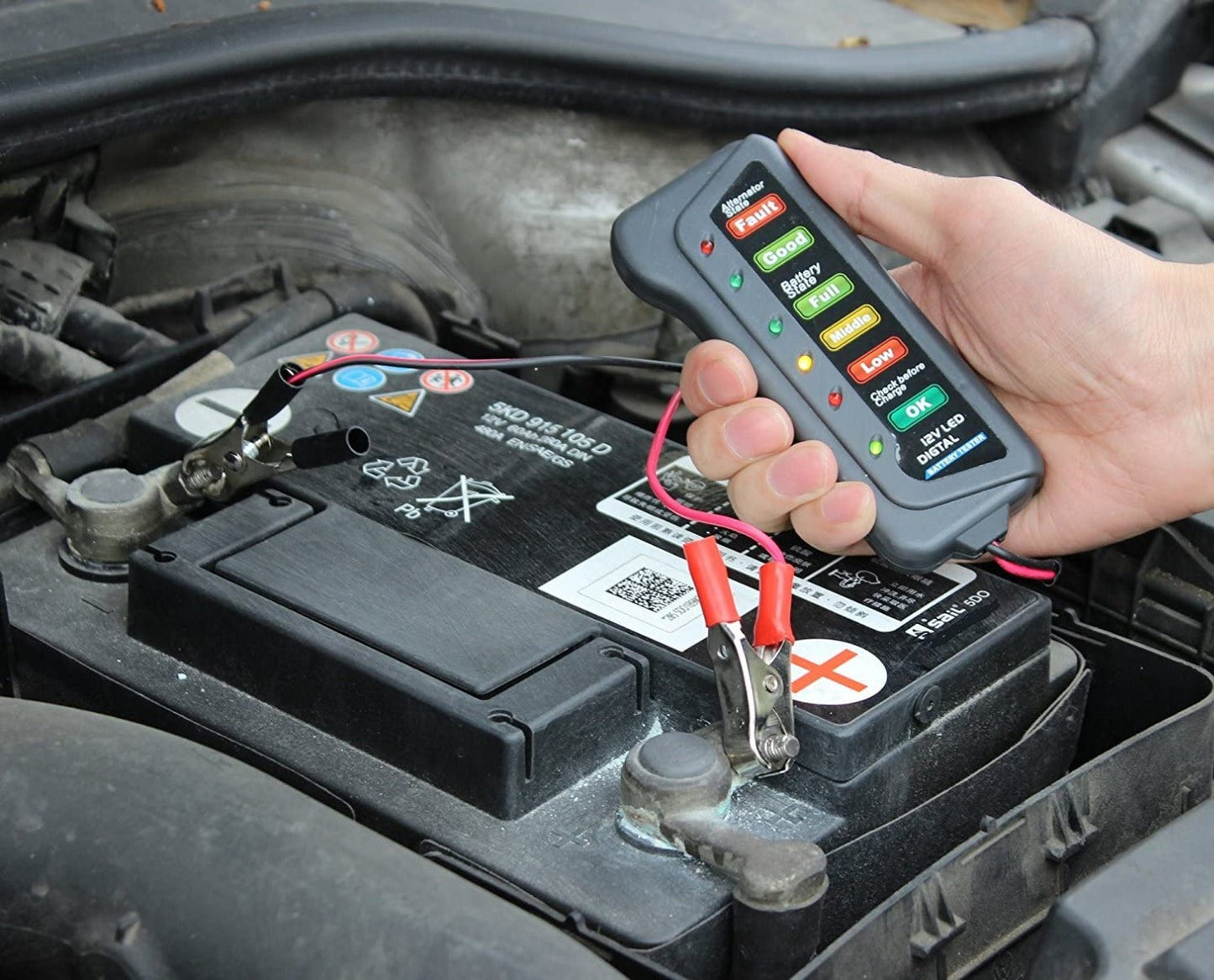 12V Digital Battery Alternator Tester