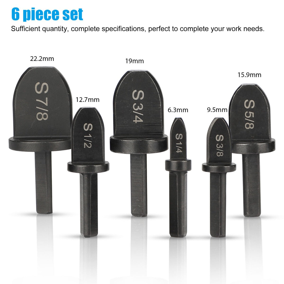 6pcs Swaging Tool Drill Bit Set