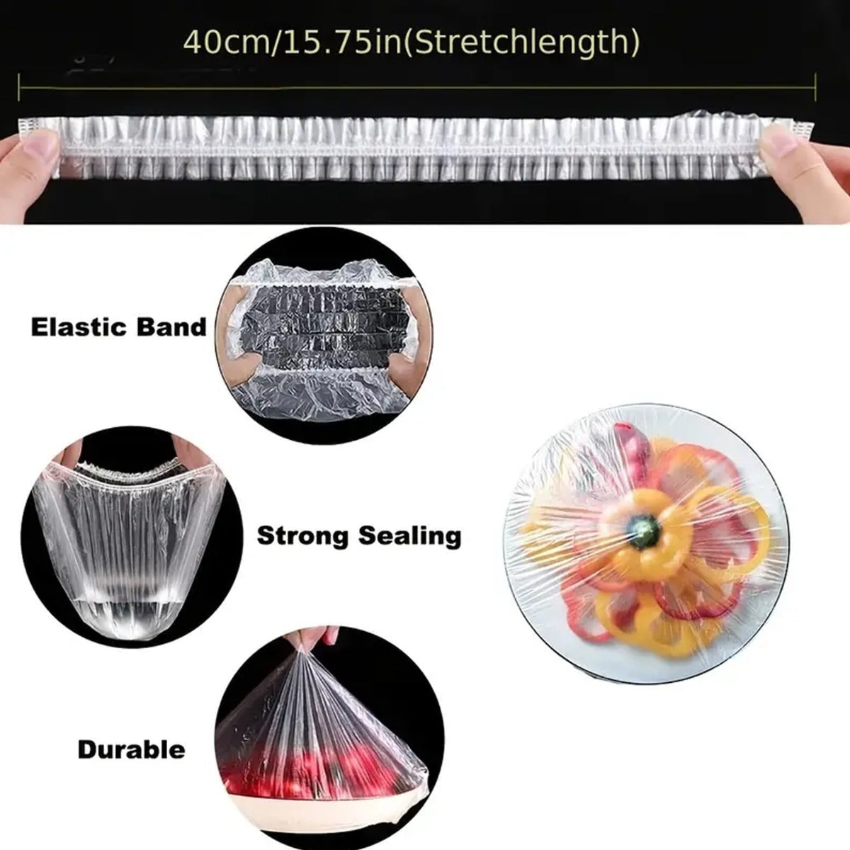 100Pcs/bag Disposable Food Cover