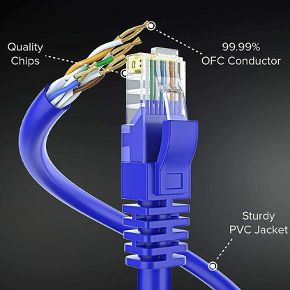 RJ45 CAT6e/CAT6 Ethernet LAN Cable 33FT/10M