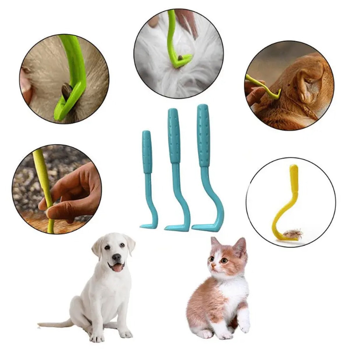 3pcs Pet Tick Remover Tool