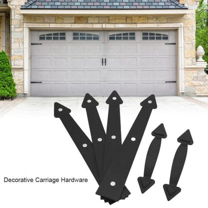 Decorative Garage Door Hinge and Handle Set - 6pc/set