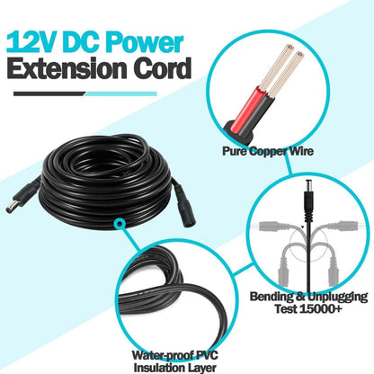 DC 12V Power Extension Cable - 5 Meter