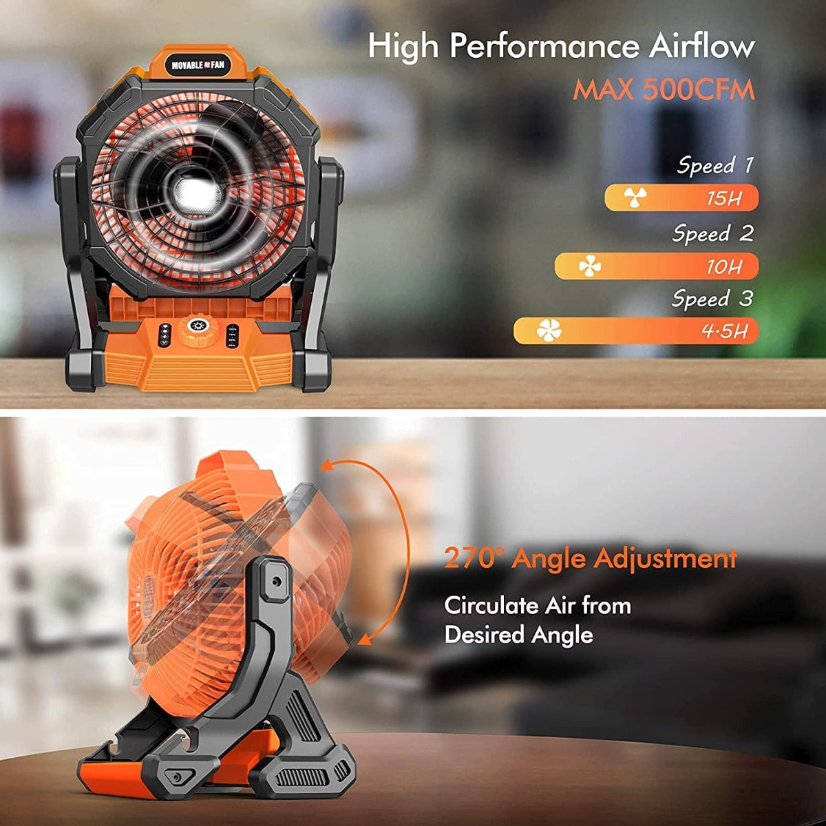 Rechargeable Fan with Light