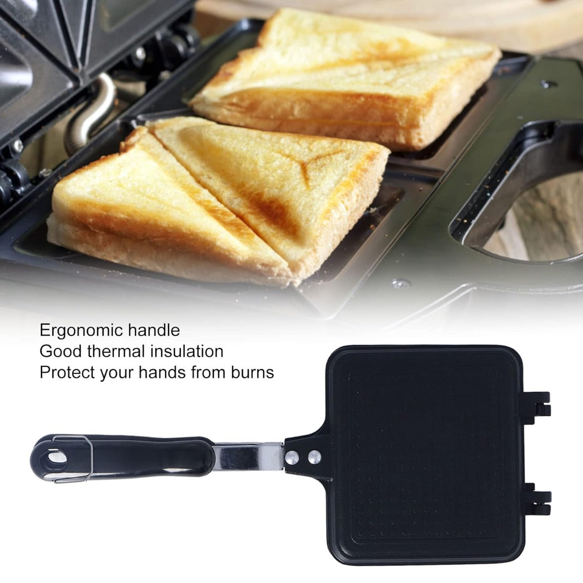 Double Sided Non-Stick Sandwich Maker, Panini Pan