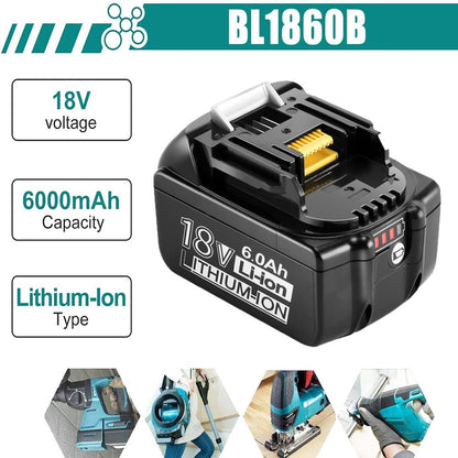 18V 6.0Ah Replacement Battery for Cordless Power Tools