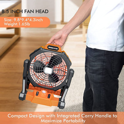 Rechargeable Fan with Light