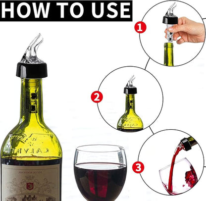 6pcs Wine Pourers with Flip Top
