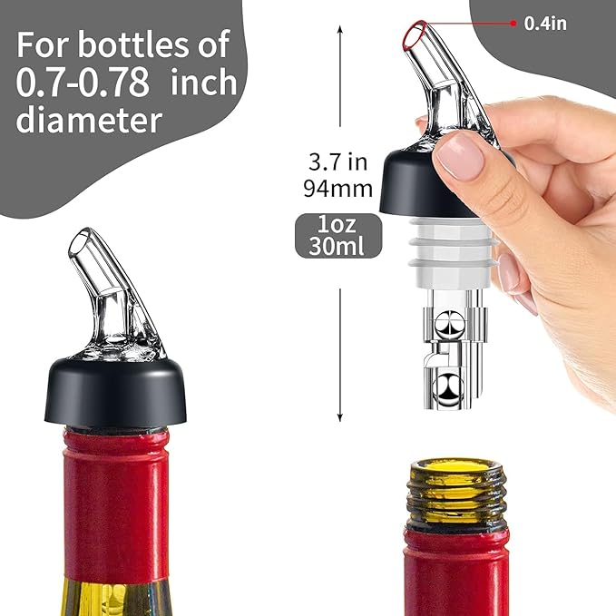 6pcs Wine Pourers with Flip Top