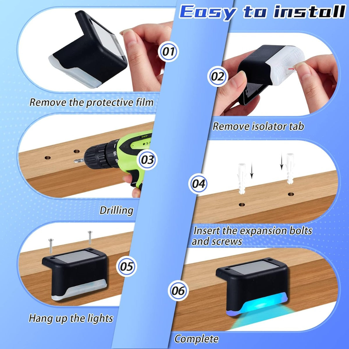 Outdoor Waterproof Solar Deck Lights
