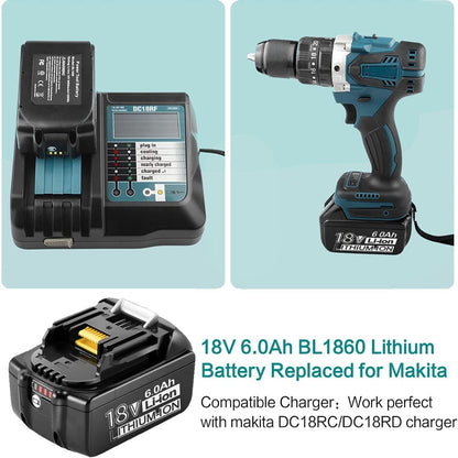 18V 6.0Ah Replacement Battery for Cordless Power Tools