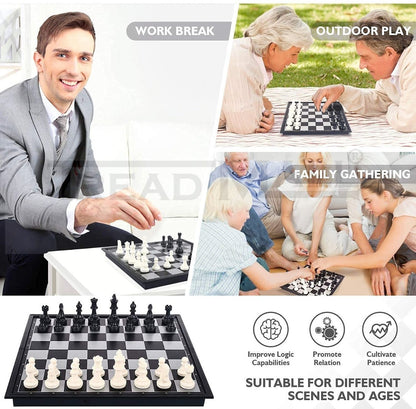 Black White Magnetic Chess Set