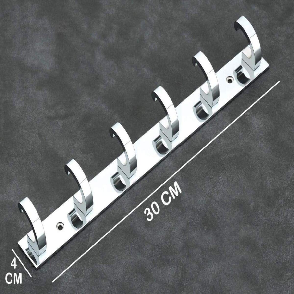 6 Pin Bathroom Cloth Hooks Hanger
