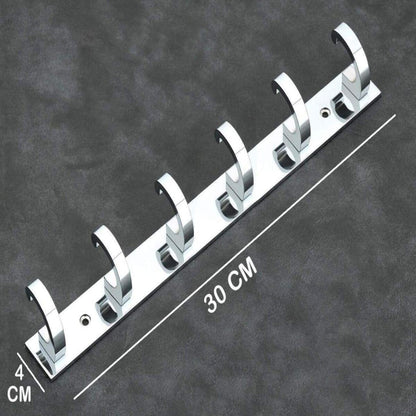 6 Pin Bathroom Cloth Hooks Hanger