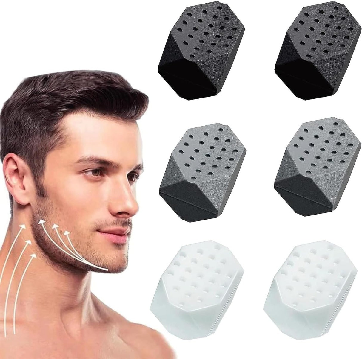 (6pcs) Silicone Jaw Exerciser for Men and Women