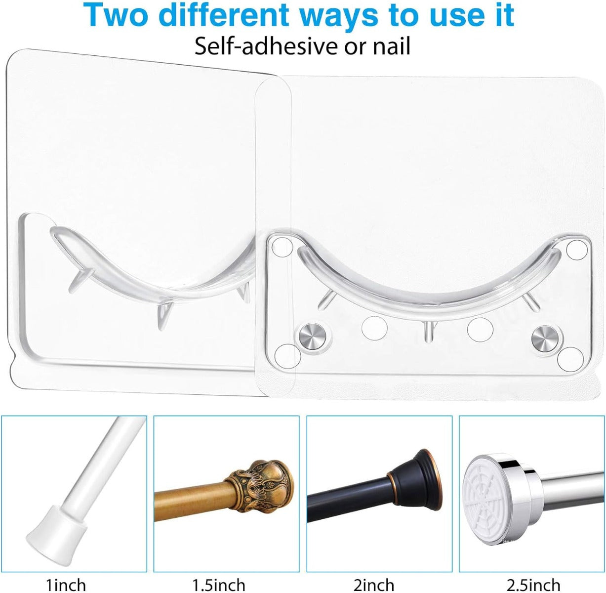 Adhesive Shower Curtain Rod Holder Tool