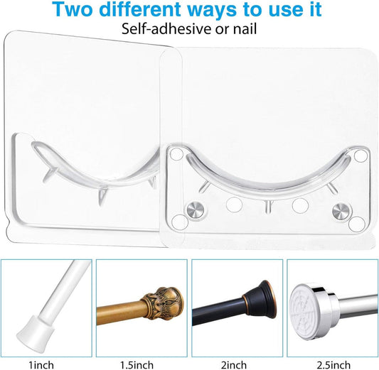 Adhesive Shower Curtain Rod Holder Tool