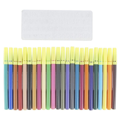 Sketch Pens with Free Stencil 24 Shades