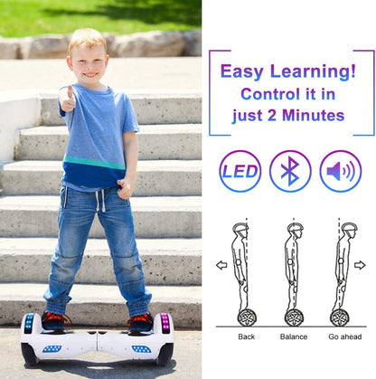 6.5" Hoverboard with Bluetooth & Colorful Lights