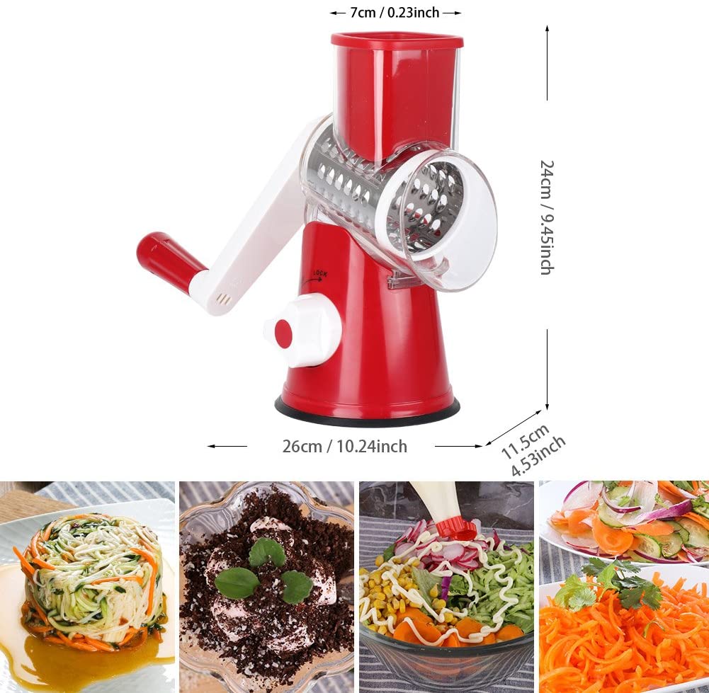 3-in-1 Vegetable Shredder-Red