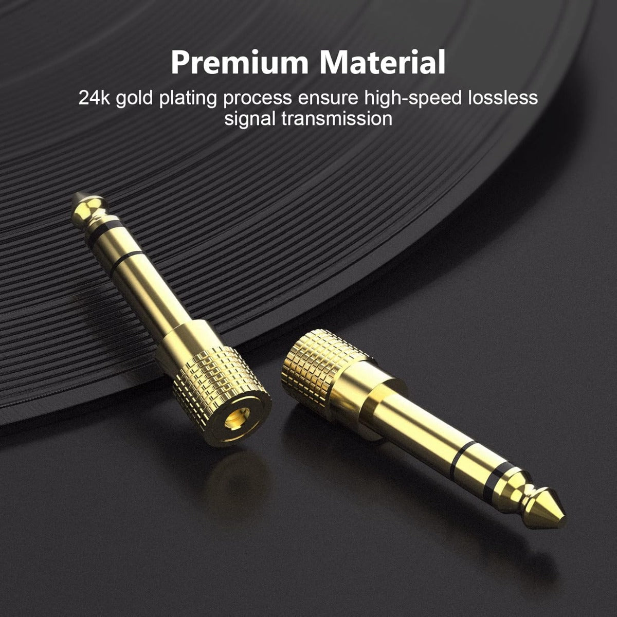 6.35mm 1/4" Male to 3.5mm 1/8" Female Adapter