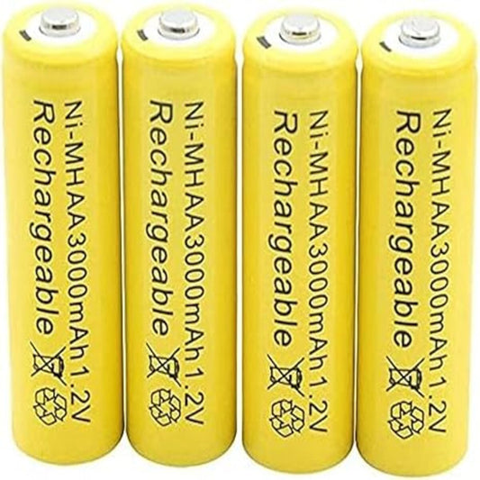 Ni-MH AA 3000mAh 1.2V Rechargeable Batteries (4 Pack)