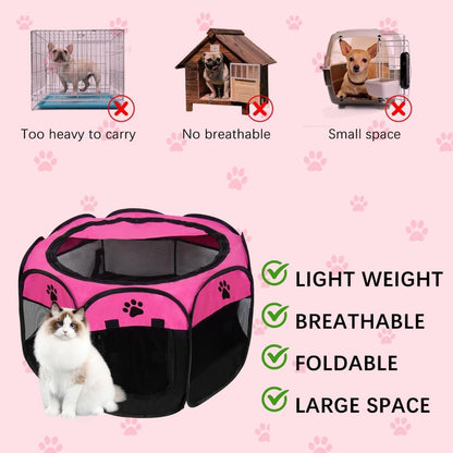 Pet Play Tent Kennel Pink - (Small)