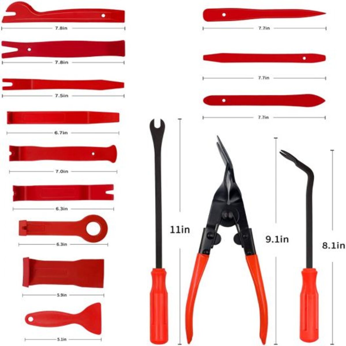 200 Pcs Auto Trim & Panel Removal Tool Kit with Retainer Clips