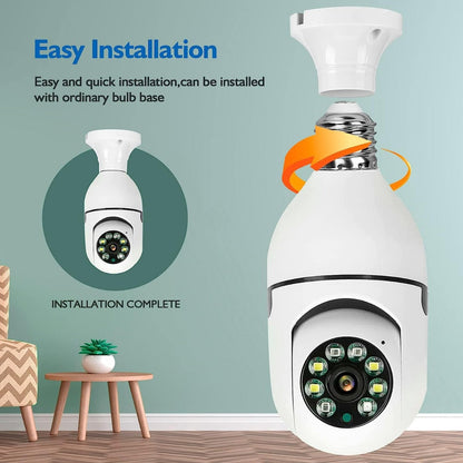 1080P Wireless Wi-Fi Light Bulb Security Camera