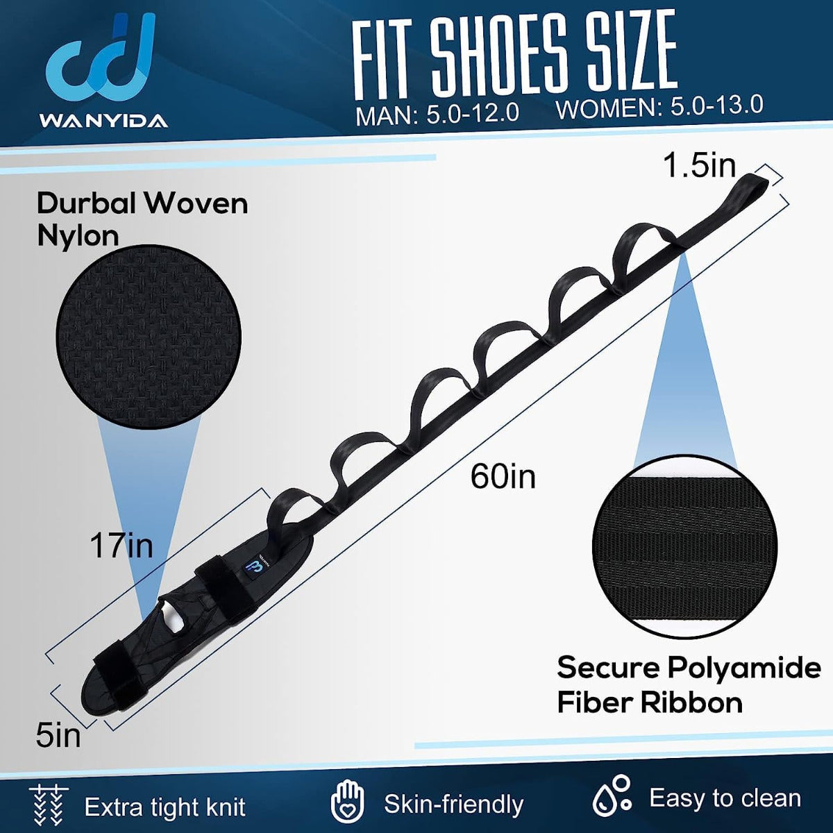 Foot and Calf Stretching Strap with Foot Cradle