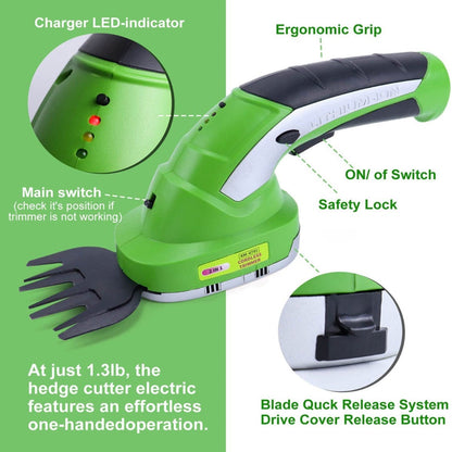 2 in 1 Cordless Grass Shear & Shrubbery Trimmer
