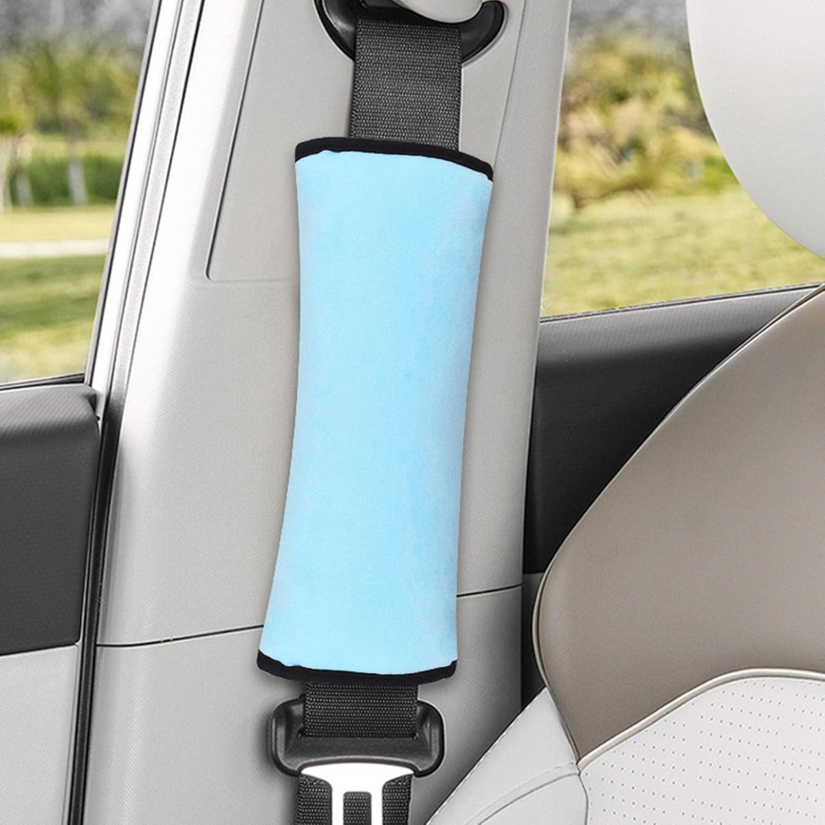 Car Seat Belt Adjuster for Kids-Blue