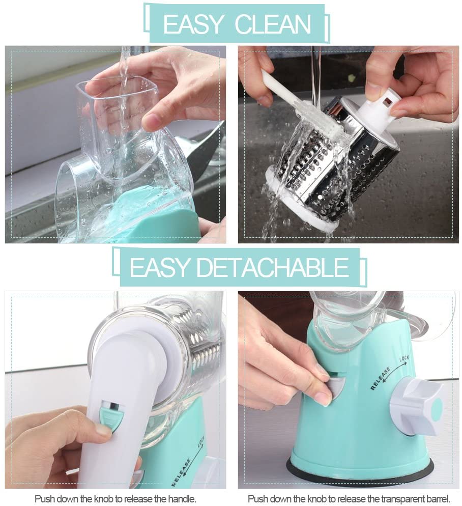 3-in-1 Vegetable Shredder-Blue