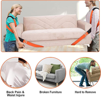 2-Person Shoulder Moving and Lifting Straps for Furniture