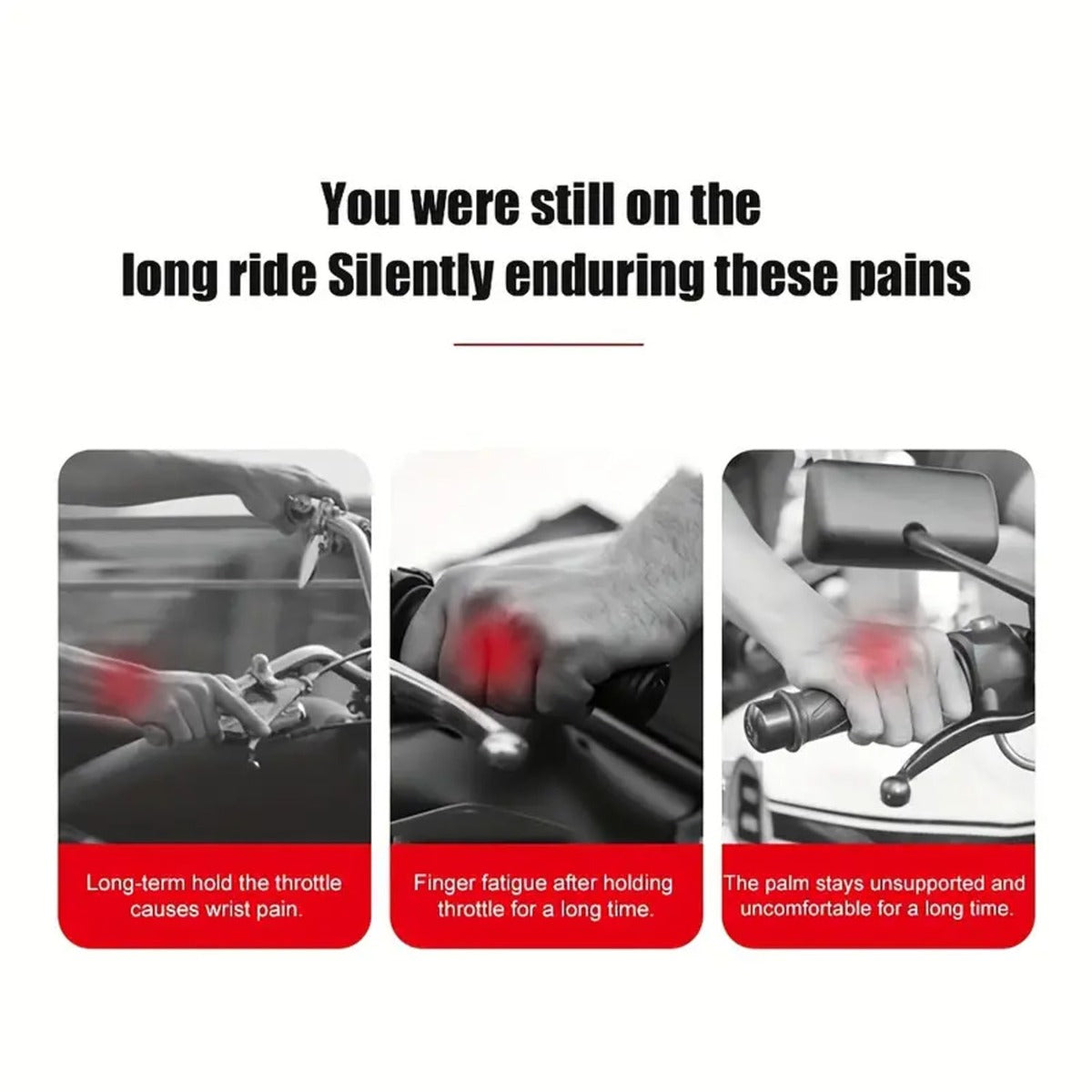 Universal Motorcycle Throlette Holder Cruise Assist Control Wrist Rest Accelerator Booster