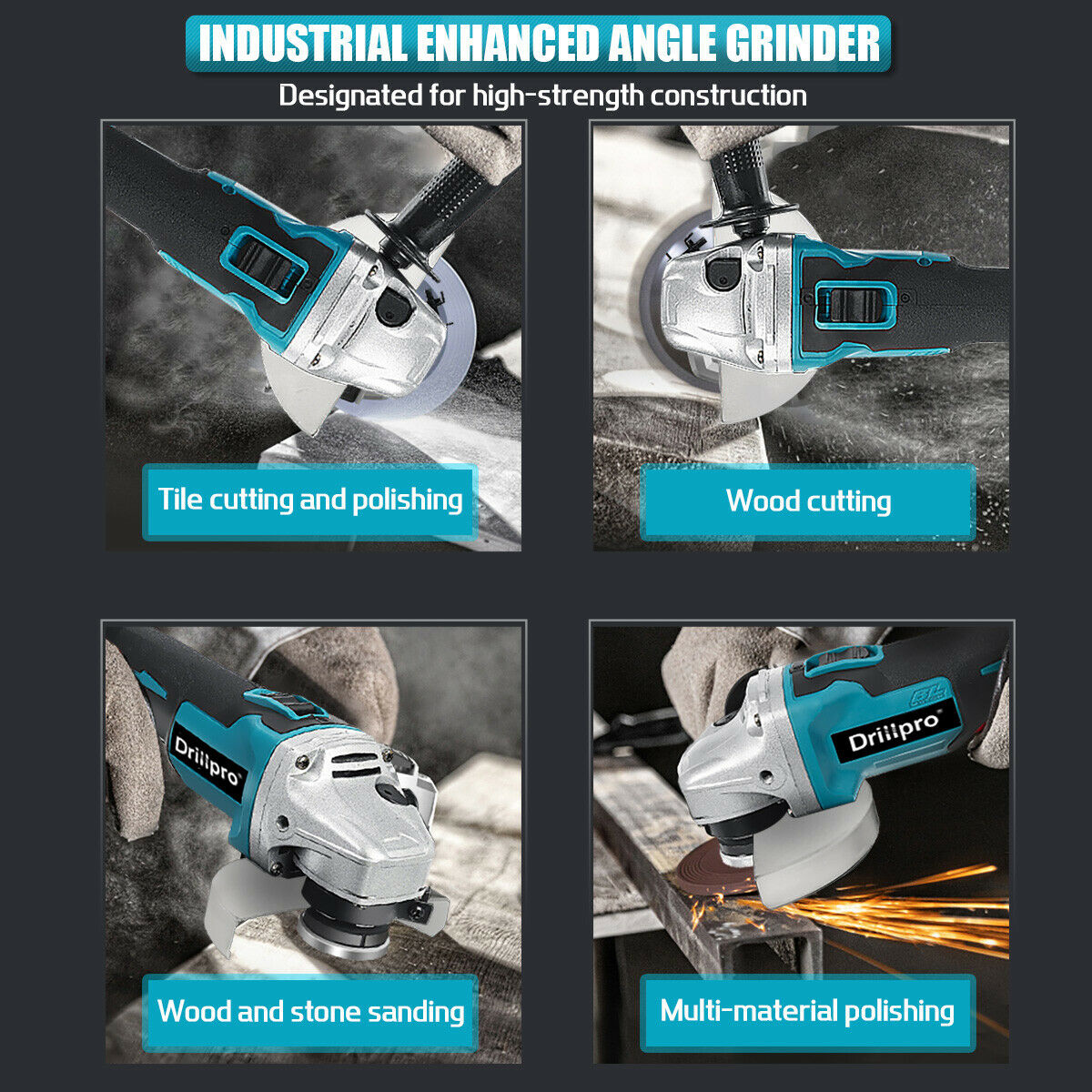 21V Brushless Cordless Angle Grinder
