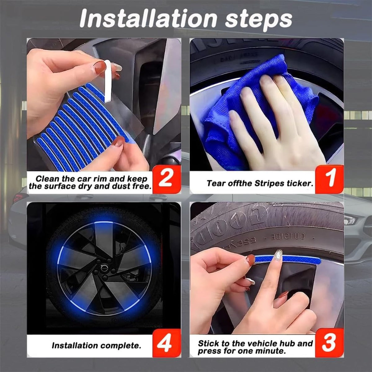 Car Wheel Hub Reflective Sticker