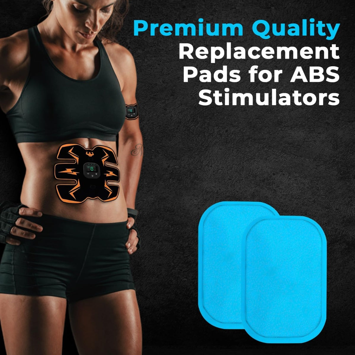 2 PCS Abdominal Gel Pads For Muscle Stimulation