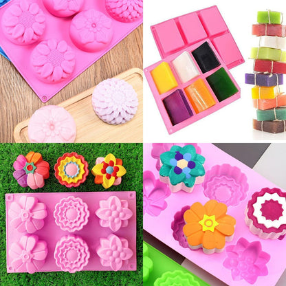 3 Pack Silicone Soap Moulds