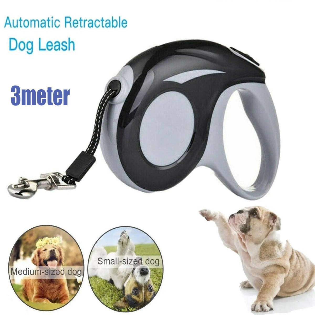 Automatic Retractable Pet Collars Leashes -3 M
