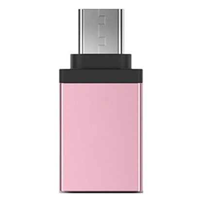 Type C Male to USB 3.0 A Female OTG USB-C Adapter -Rose Gold