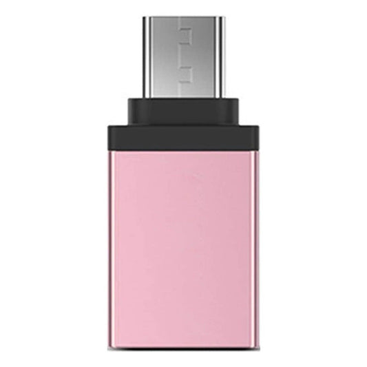 Type C Male to USB 3.0 A Female OTG USB-C Adapter -Rose Gold