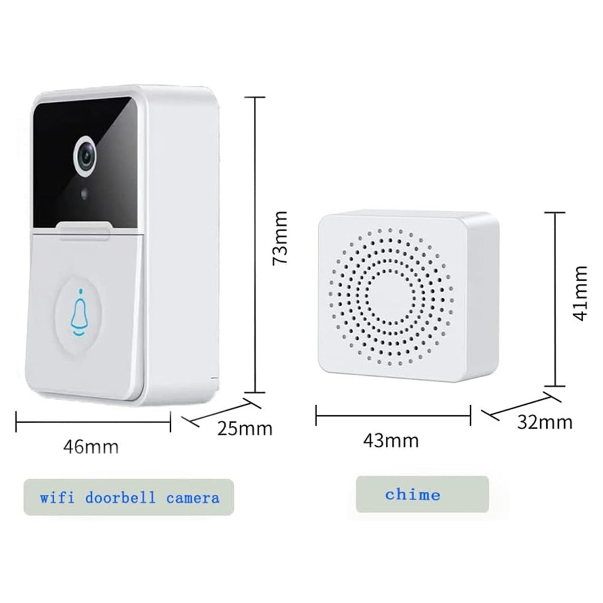 Smart Wireless WiFi Security Doorbell Ring Bell Chime