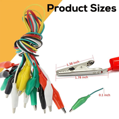 10pcs Alligator Clips Electrical DIY Test Leads