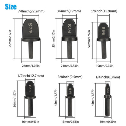 6pcs Swaging Tool Drill Bit Set