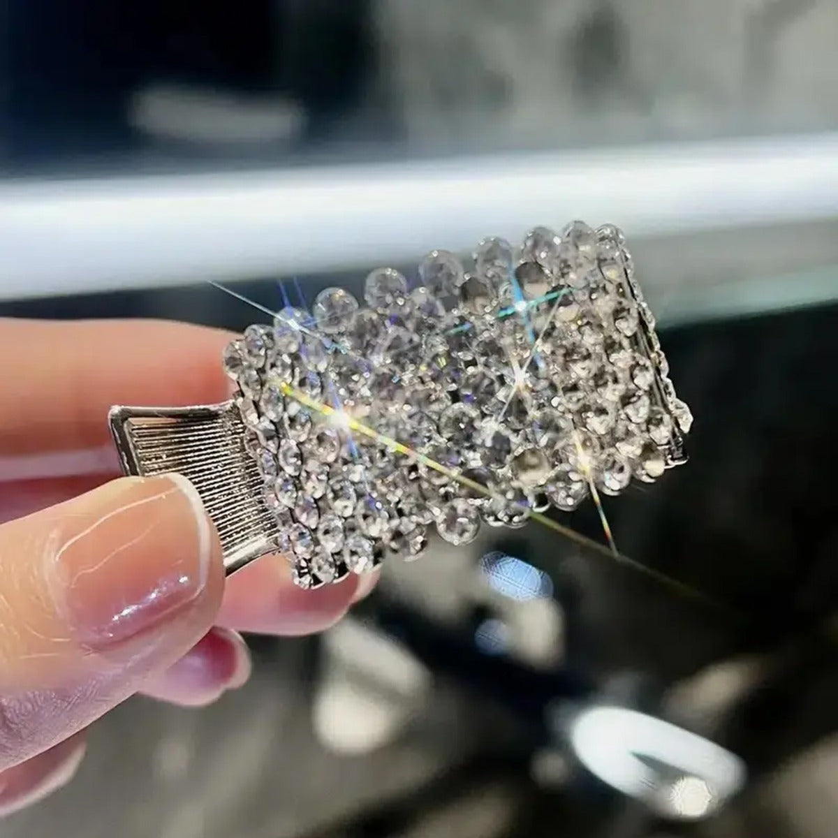 Elegant Faux Pearl Rhinestone Hair Clips