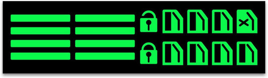 Car Window Button Luminous Sticker Lifter Switch Night Fluorescent