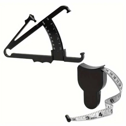 AccuMeasure Body Fat Caliper and Tape Measure Skinfold Calipers and Measuring Tape for Accurate Body Fat Measurement