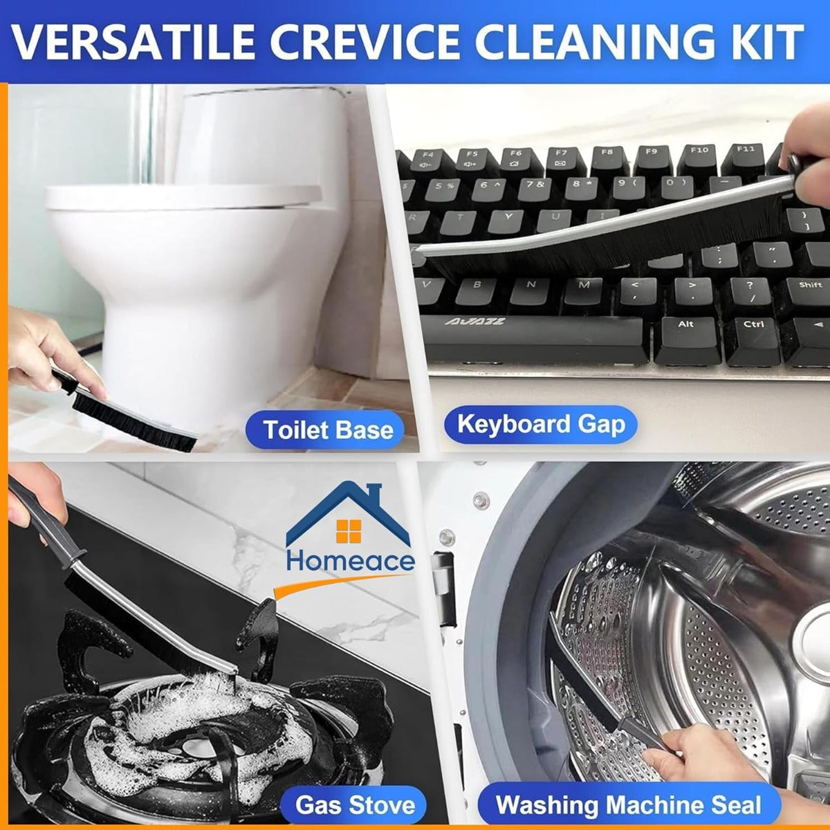 Household Crevice Cleaning Brush