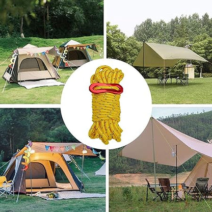 6pcs Reflective Camping Rope With Adjustment Rope